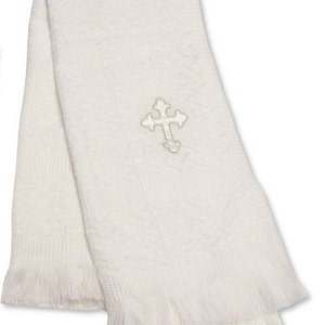 Personalised Baby Shawl Blanket Christening Baptism Naming Day Embroidered Gift image 3