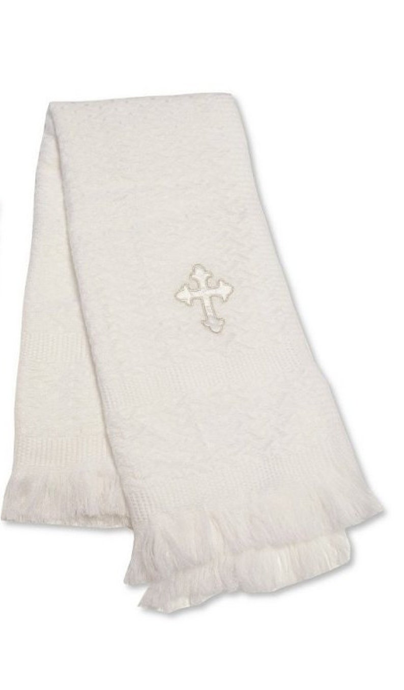 Personalised Baby Shawl Blanket Christening Baptism Naming Day Embroidered Gift image 3