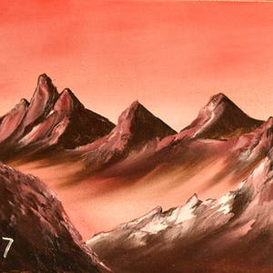 Original oil painting, landscape oil painting, oil painting mountains, oil painting red mountains, oil painting southwest, Arizona