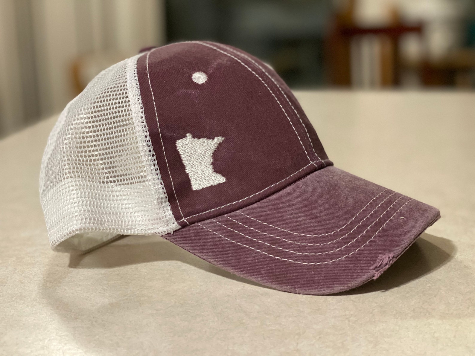 Custom State Embroidered Trucker Style Ball cap Baseball Etsy