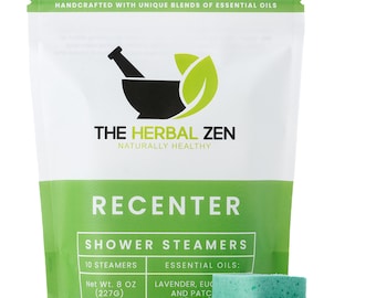 Recenter Shower Steamer Aromatherapy | Relaxing Shower Steamer | Self Care Gift | Eucalyptus Shower | Shower Bomb | Stocking Stuffer