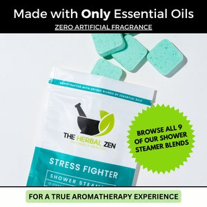 Stress Fighter Shower Steamer Aromatherapy Spa Gift For Her Shower Melt Shower Fizzy Aromatherapy Shower Bomb Mothers Day Gift image 5
