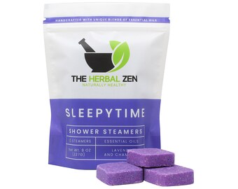Sleepytime Shower Steamers with Essential Oils | Aromatherapy Shower Bombs | Lavender Shower Melts | Shower Fizzies | Stocking Stuffer
