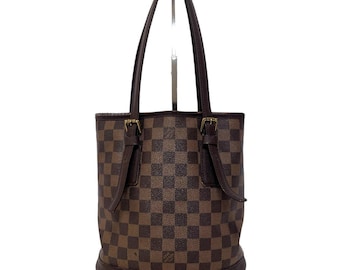 Auth Louis Vuitton Marais Bucket Tote Bag Shoulder Bag Damier Ebene N42240 Used