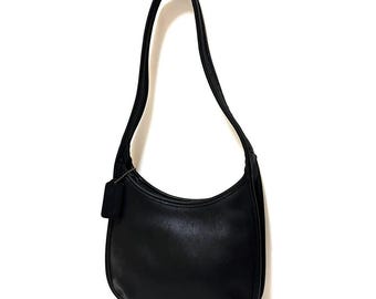 Vintage Coach Brown Leather Purse Shoulder Handbag Legacy Zip 9966