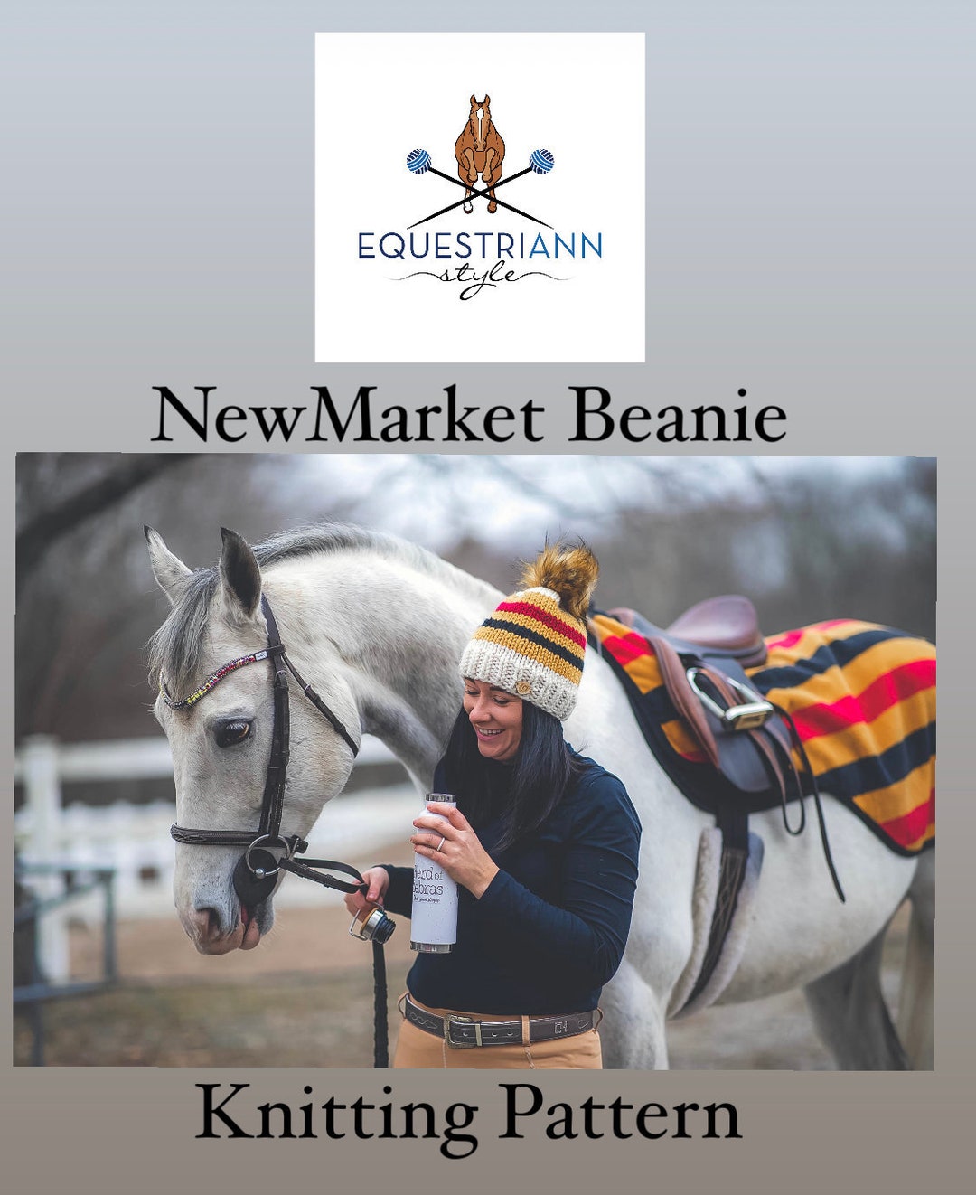 Knitting Pattern Newmarket Beanie Horse Blanket Inspired Etsy