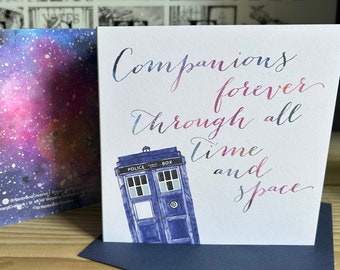 Dr Who Greetings Card, valentine, wedding, birthday
