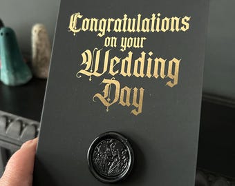 Gothic Wedding Congratulations card