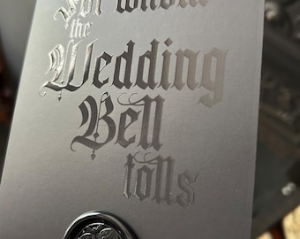Alternative Gothic/Emo/Metal Black Wedding card