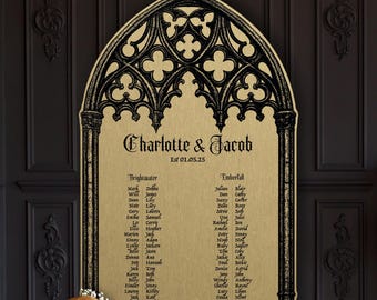 Medieval Gothic Arch, Wedding Seating Plan
