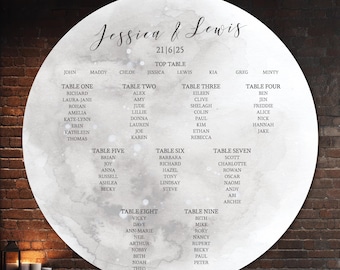 Full Moon Celestial Wedding Seating Plan