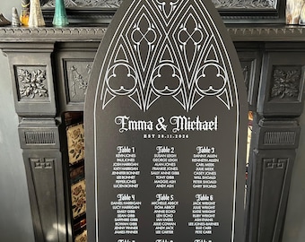 Gothic Arch Seating Plan, table plan