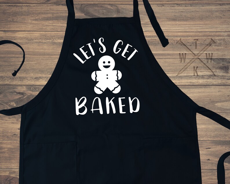 Let's Get Baked Apron Funny Christmas Apron Aprons for Etsy