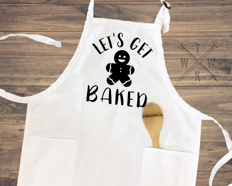 Let's Get Baked Apron Funny Christmas Apron Aprons for Etsy