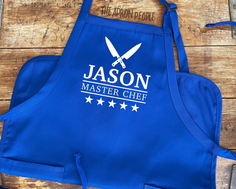 Master Chef Apron for Men Custom Mens Apron Personalized Etsy