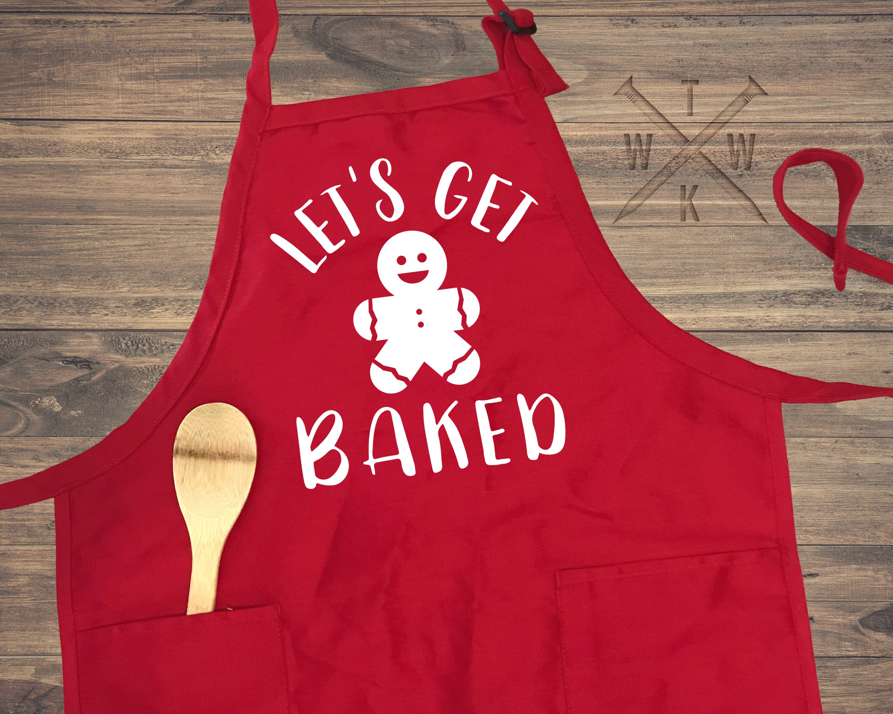 Let's Get Baked Apron Funny Christmas Apron Aprons for Etsy