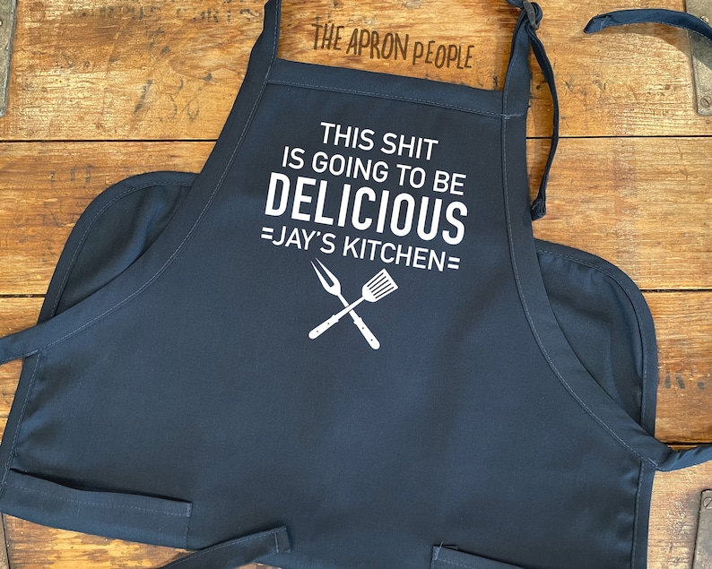 Shield your grill master from stains from sauces, dust, and ash with this custom mens apron. He’s gonna want to put it on every BBQ party in the backyard to show off his extraordinary grilling skill. If your husband is a grilling enthusiast, how can you pass this funny cooking gift over? 