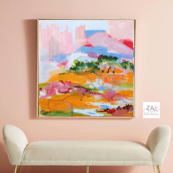 Pastel Abstract Painting Etsy