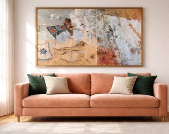 Original Figurative Oil Painting: Contemporary art ,Oversized Canvas 40x70 inches by Zacharokarakonstanti