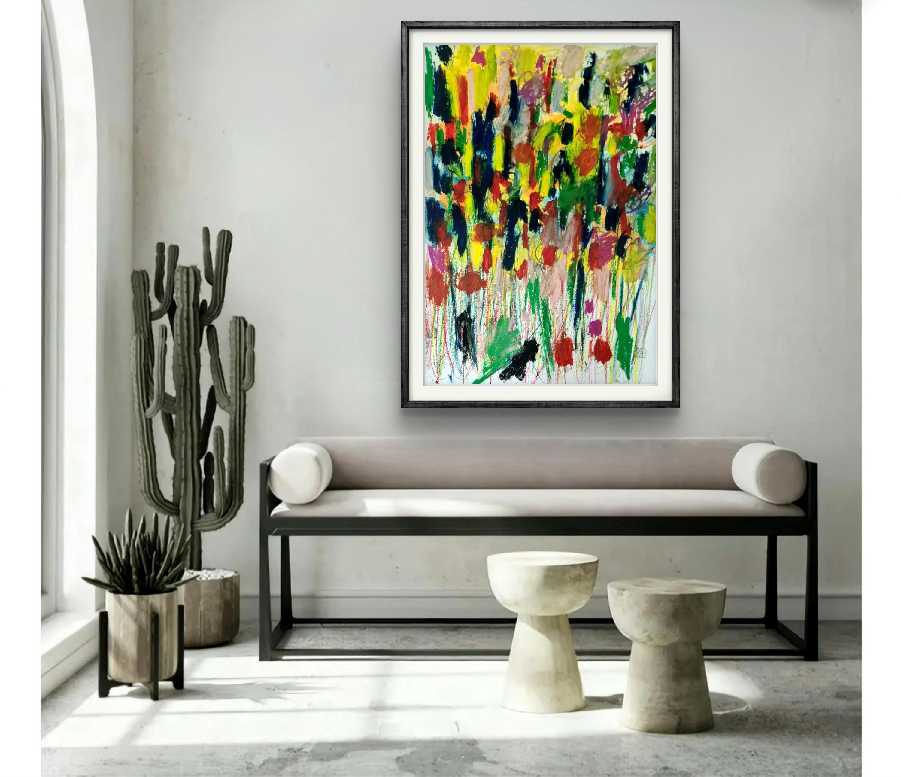 Abstract art, Large Oil Pastel Painting, Large Painting, Original Art, Painting, Abstract Painting,Painting on paper by Zacharokarakonstanti