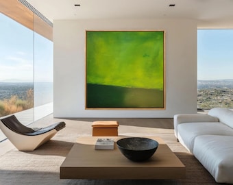 Abstract art, Large Oil Painting, Large Painting, Original Art, Painting, Oil, Abstract Painting, Painting on canvas, Green wall art Decor