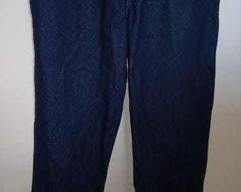 Vintage 1980s CHIC Blue Jeans 16 100% Cotton 5 Pocket Styling Tapered Legs XL