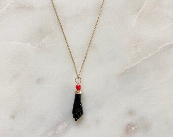 Necklaces azabache genuine for men black jet big bead craft necklaces & pendant 