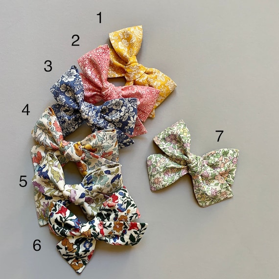 Liberty Hand tied hair bow for girls