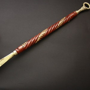 Shoe Horn brass wood embroidered shoehorn long shoehorn Exclusive gift sailing boat shoehorn - elegant shoehorn