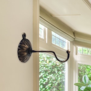 Handmade Metal Plant Hanger: Rustic Vintage Wall Bracket