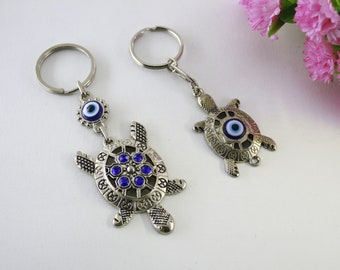 Details about / Lucky Turtle Tortoise Evil Eye Ocean Keychain Blessing Shield Tortuga Llavero