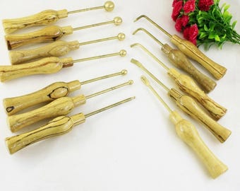 Brass Millinery Flower Making Tools, 7 Sizes for Petal Shaping, Fabric Craft Supplies