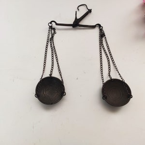 Vintage style Brass Steelyard Small size scale balance weight home decor