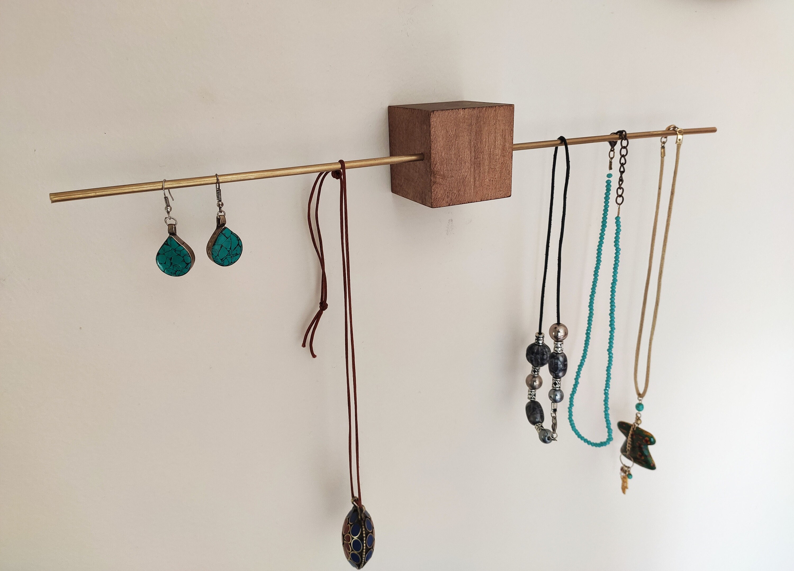 Wood Jewelry Rack Wall Jewelry Rack Wall Jewelry Hanger Etsy