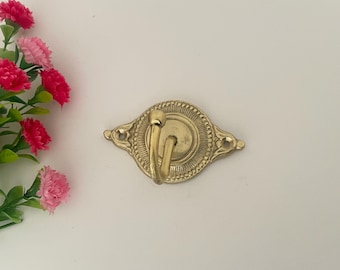 Handmade Solid Brass Towel Hook Hanger: Elegant Coat Rack (5cm x 7cm)