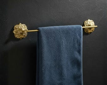 Porte-serviettes en laiton - Décoration de salle de bain élégante - Porte-serviettes mural pour cuisine - Salle de bain