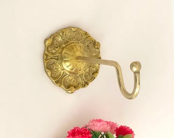 Brass Plant Hanger Bracket: Antique Style Wall Decor