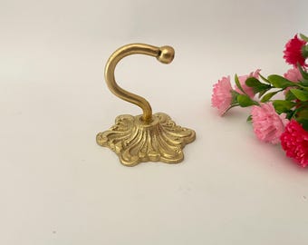 Antique Brass Towel Hook Hanger: Vintage Style Bathroom Decor