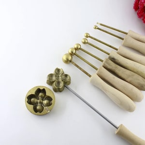 Brass Flower Making Tools: Millinery Set with Mould (7 Piece)