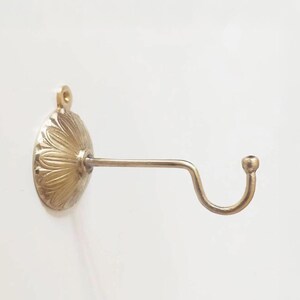 Brass Plant Hanger Hook – Wall-Mounted Hook for Indoor or Outdoor Hanging Plants, Handmade Decor