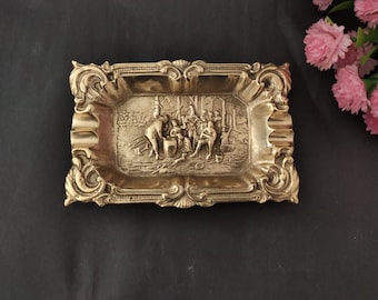 Brass ashtray home decor - solid brass ashtray- collection