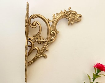 Planters Hanger Minimalist Plant bracket Brass Wall hook dragon figure vintage style Plant Hooks