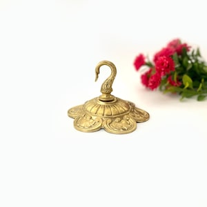 Brass Ceiling Hook - Planter Hook -Brass Plant Hanger -Antique Brass Ceiling Hook - Ceiling Hooks for lights - Wind Chimes ceiling hanger