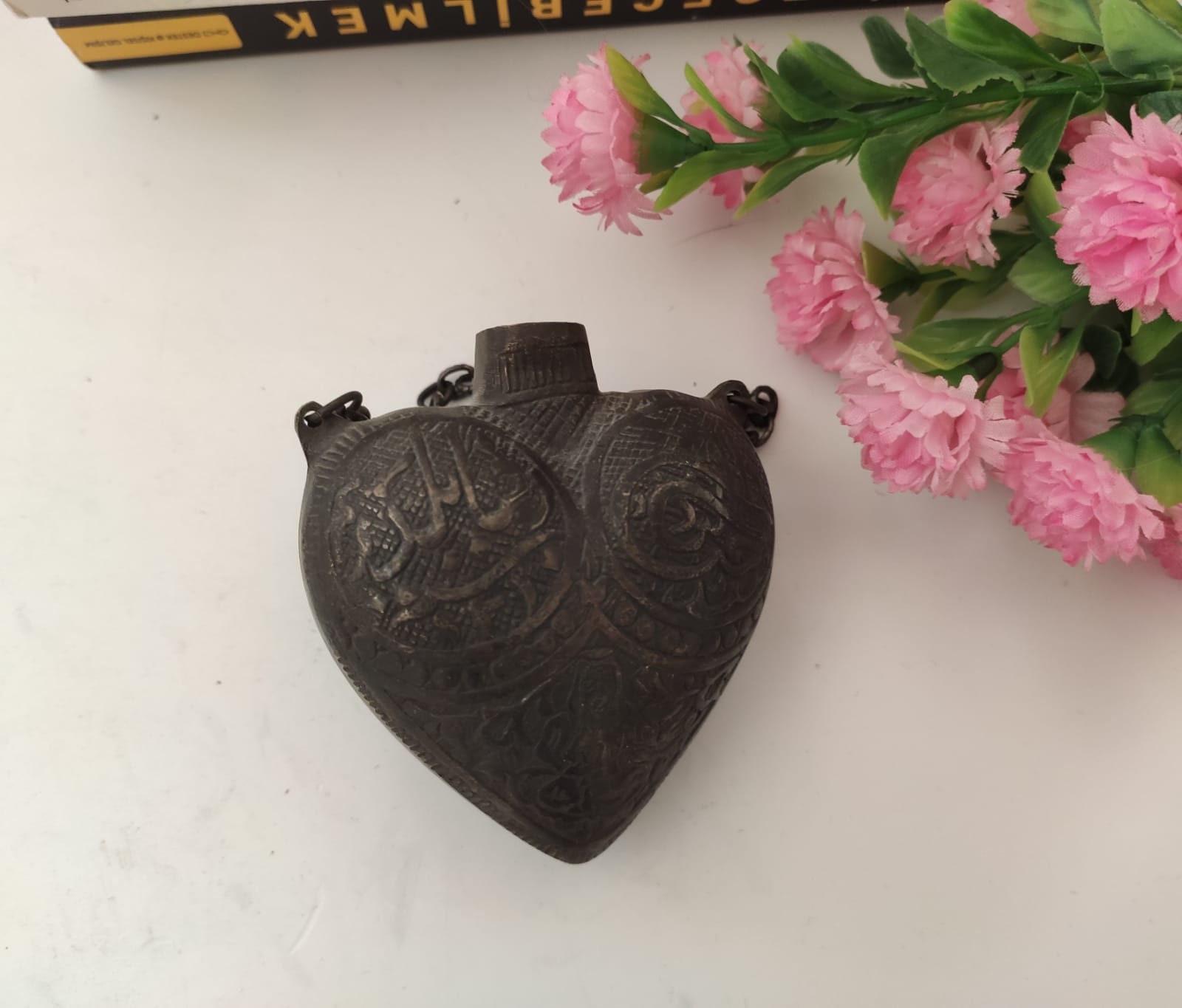 アンティーク ハート型金属製火薬入れ 手作りの真鍮製火薬入れ：ヴィンテージハート型装飾 - Etsy 日本