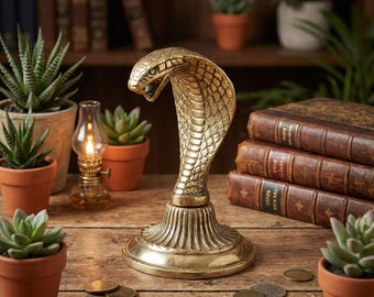 slangenfiguur messing woondecoratie - kantoorinrichting - cadeau