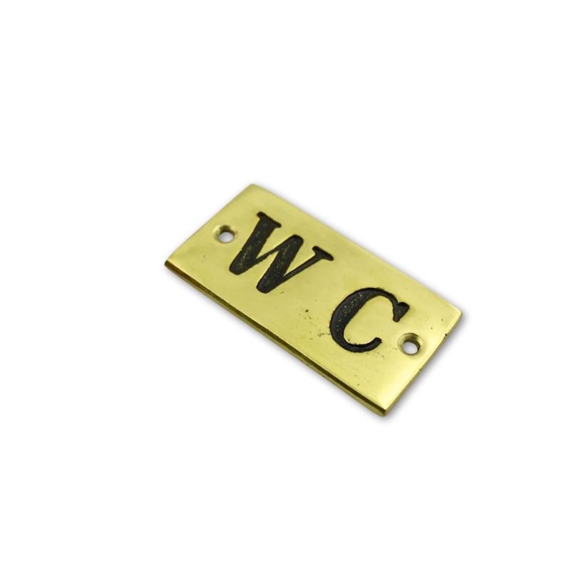 Toilet Brass Door Sign