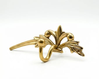 Brass Hand Towel Hook – Wall Hanger for Bathroom Kitchen | Vintage Decor