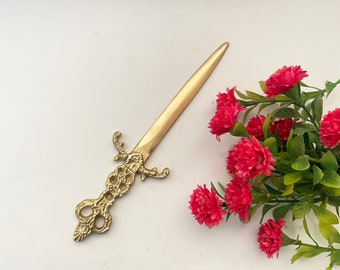 Letter opener brass - sword letter opener Envelope knife -  paper knife brass letter opener