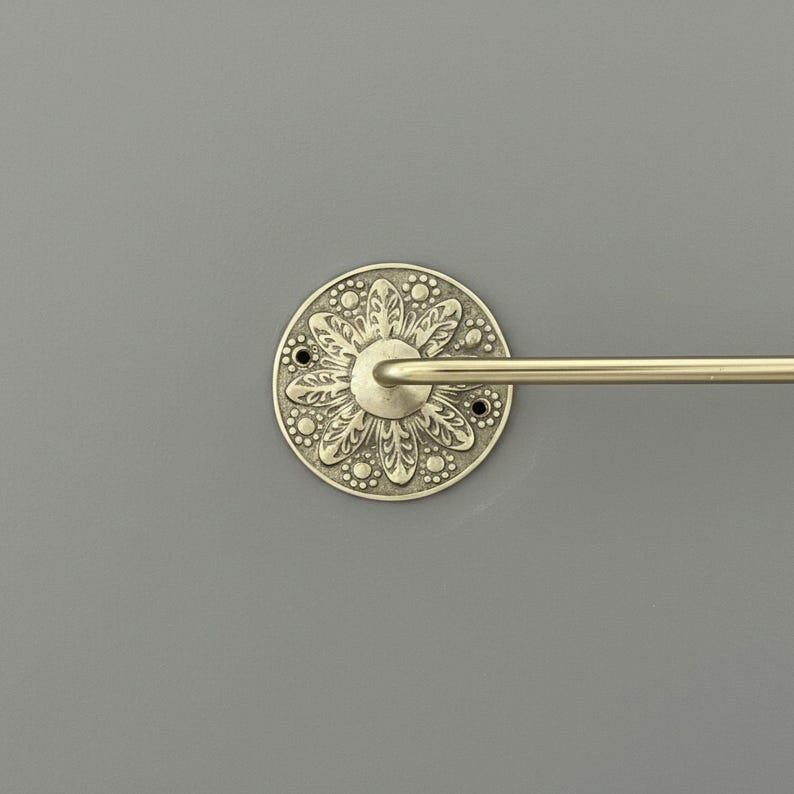 Decorative brass towel bar wall mounted modern bathroom towel holder