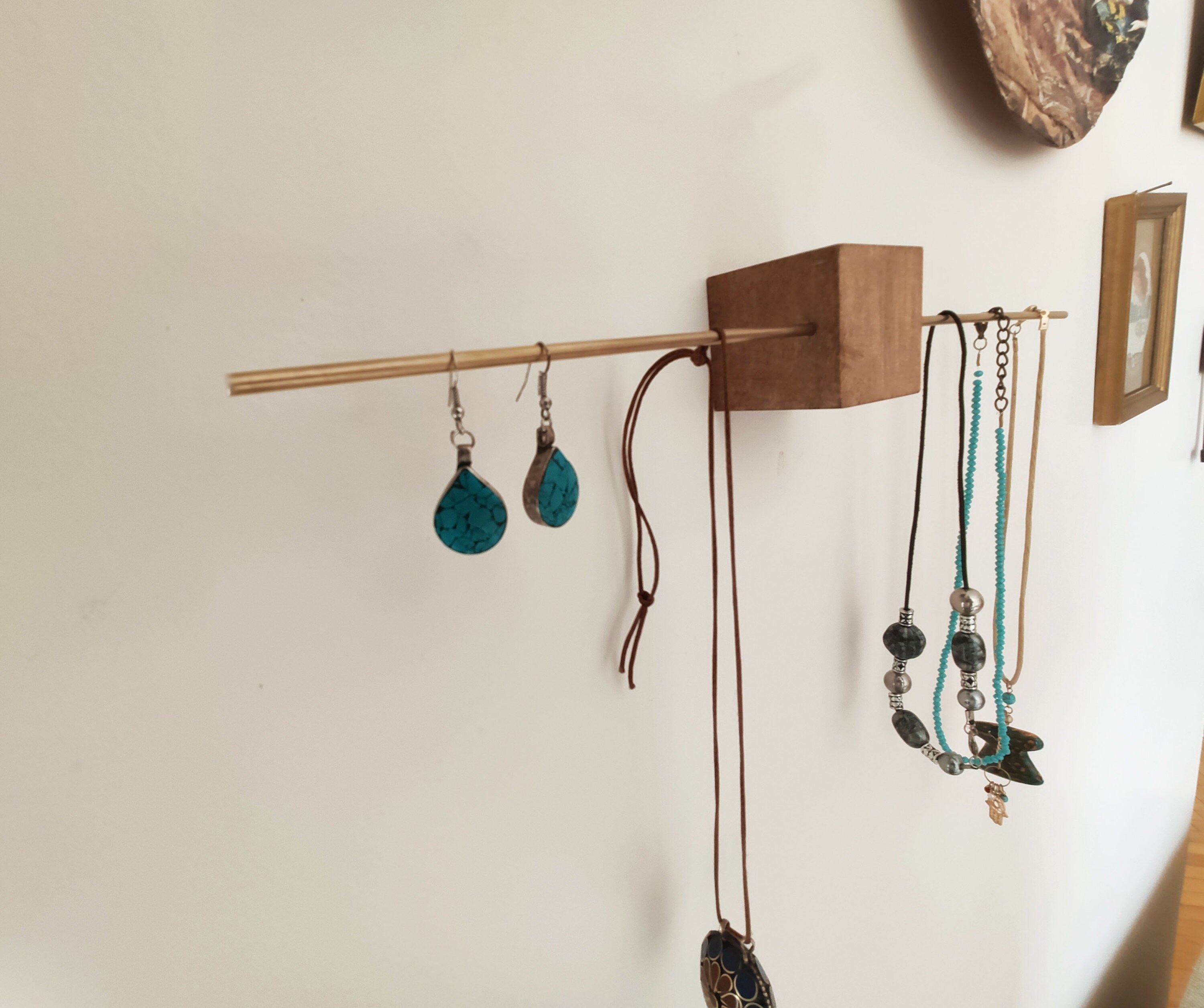 Wood Jewelry Rack Wall Jewelry Rack Wall Jewelry Hanger Etsy